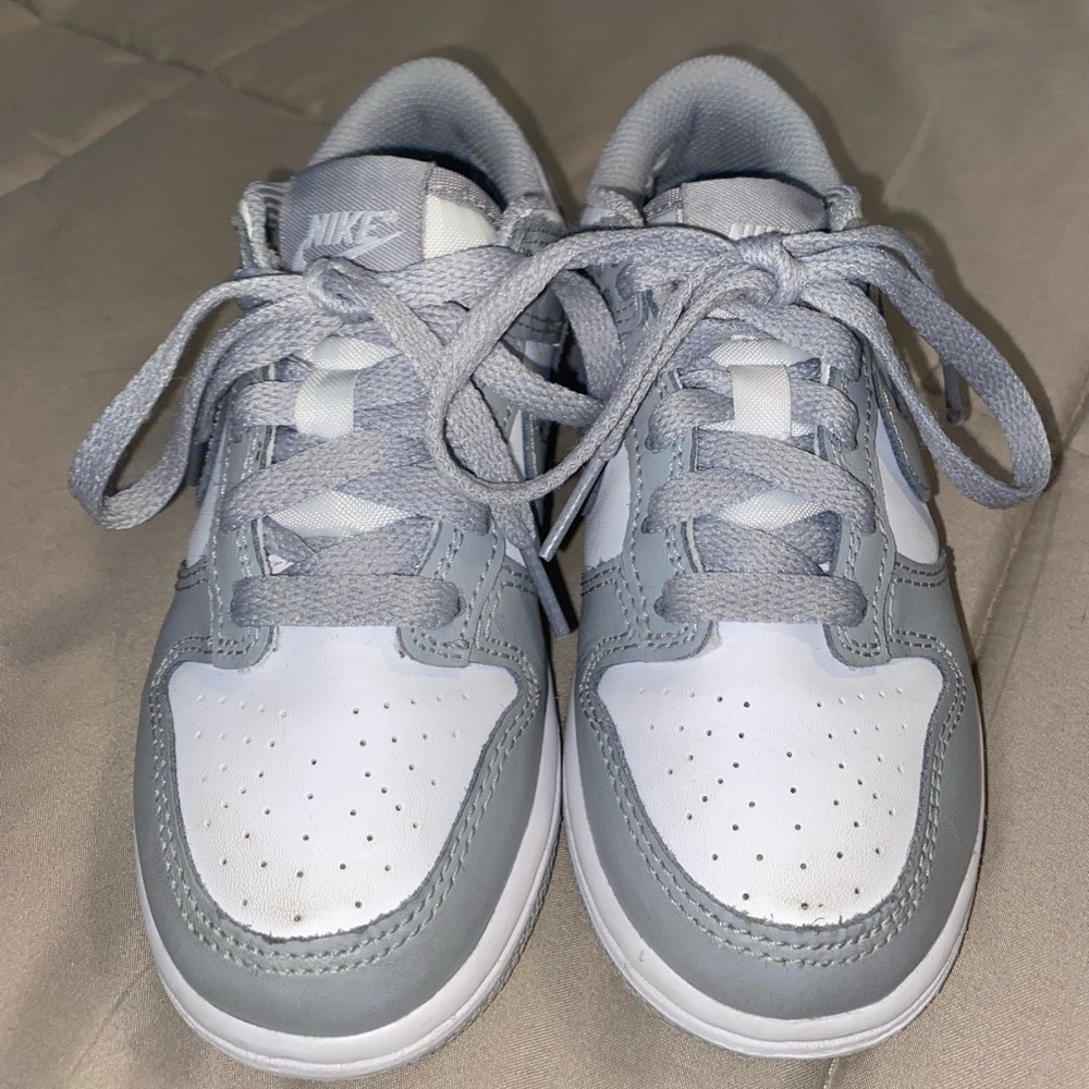 Nike Dunk Low Kids Gray and White Sneakers